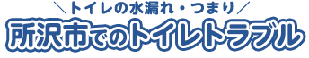 所沢でのトイレトラブル