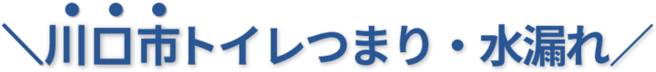 24時間受付け!川口市のトイレつまり・水漏れ修理実績No,1!