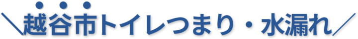 24時間受付け！越谷市のトイレつまり・水漏れ修理実績No,1！