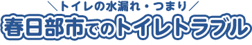 春日部でのトイレトラブル