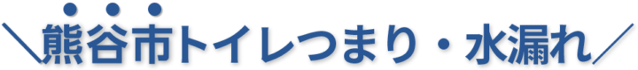 24時間受付け！熊谷市のトイレつまり・水漏れ修理実績No,1！